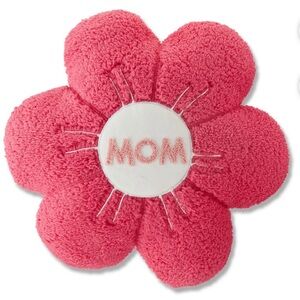 Mom Pink Flower Decorative Pillow, 14” x 14”
